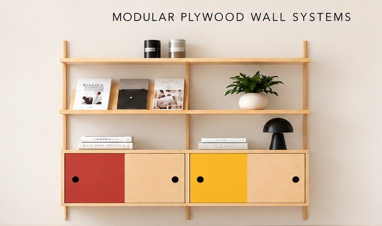 Red and yellow accent cabinet doors
